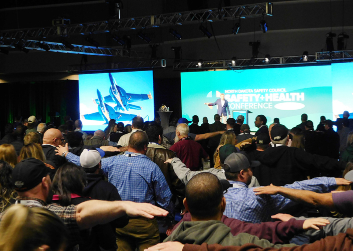 Interactive fun with Blue Angels keynote speaker Greg Wooldridge