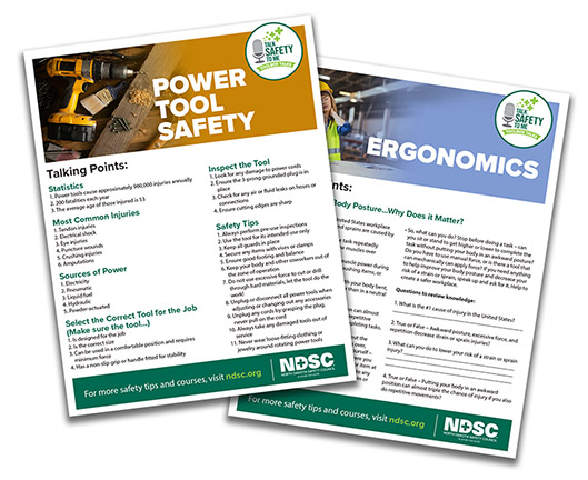 Toolbox talks flyer graphic